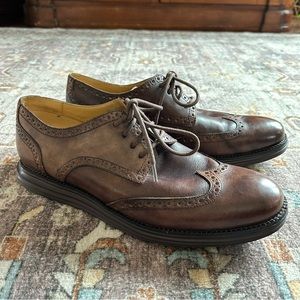 Cole Haan Men's Lunargrand Wingtip Derby Shoes Size 9.5